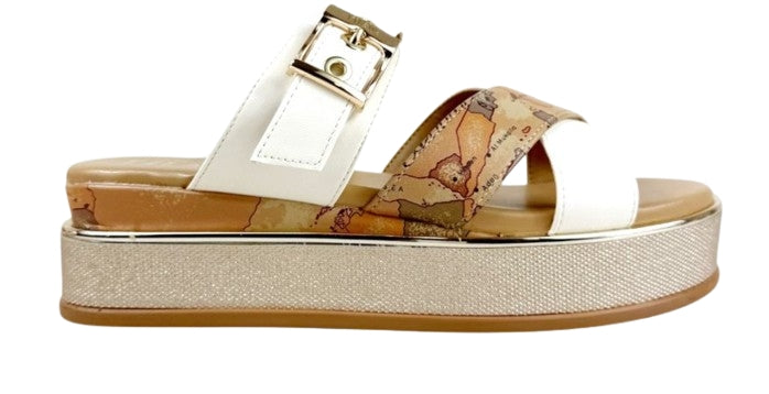 Alviero Martini 1A Classe Ciabatta N 2493 0371 Col. A630 Off White7Geo Beige
