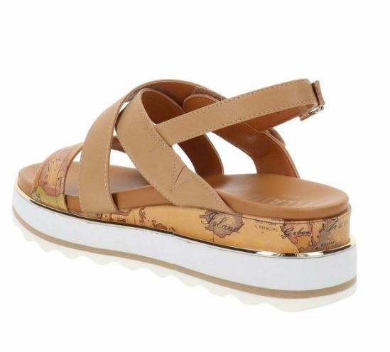 Alviero Martini Sandali C/Fascia Incrociata N 2193 0371 Geo Classic /Camel