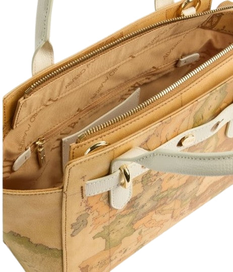 Alviero Martini 1A Classe Escape Geo Borsa A  Mano Con Tracolla Staccabile L LE61 G616 Col. 0905 Ivory