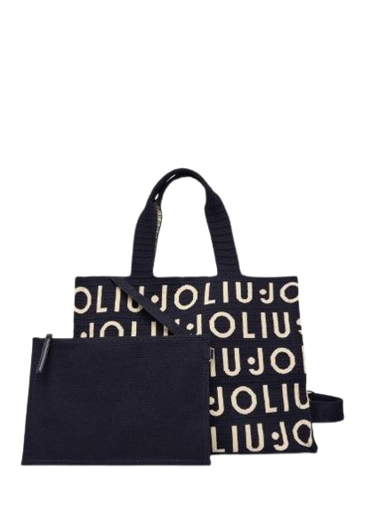 Borsa  Liu Jo  L  Tote  knitted  Logo 2A6026 M0300 Col. 94111 Blue sky