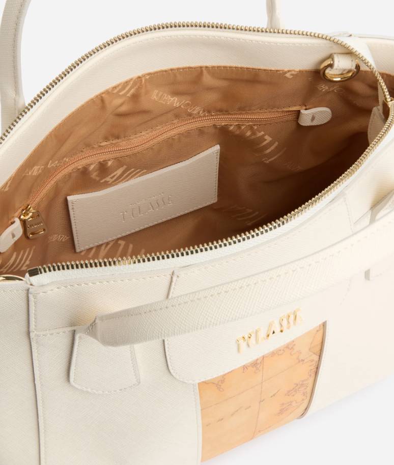 Alviero Martini 1A Classe Bloom City Borsa A Mano C/Tracolla L LD25 9407 Col 0905 ivory