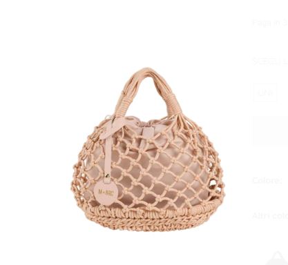 M BRC   Borsa Tessuto Nassau C521 Colore Albicocca