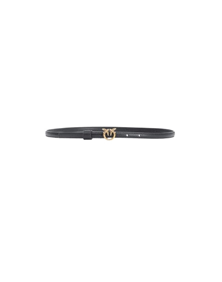 Pinko  Cintura  Love Birds  Fibbia 1 cm.  Vitello  Black   TG. S