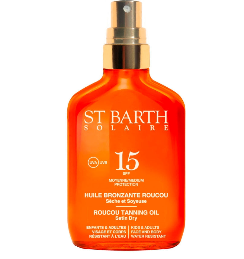 St Barth Solaire Huile Bronzante Roucou Spf 15