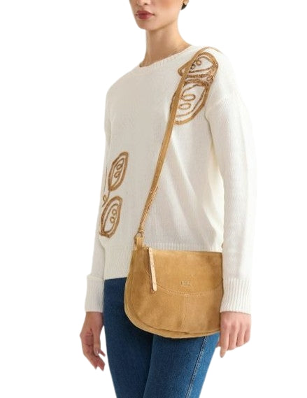 Alviero Martini 1A Classe Tribal Leather Bandoliera  L LE97 8646 Col. 0970 Tobacco