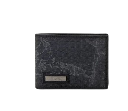 Alviero Martini 1A Classe Portafoglio Uomo Con Ribaltina Geo Classic BVW157 6426 Col. 0001 Black