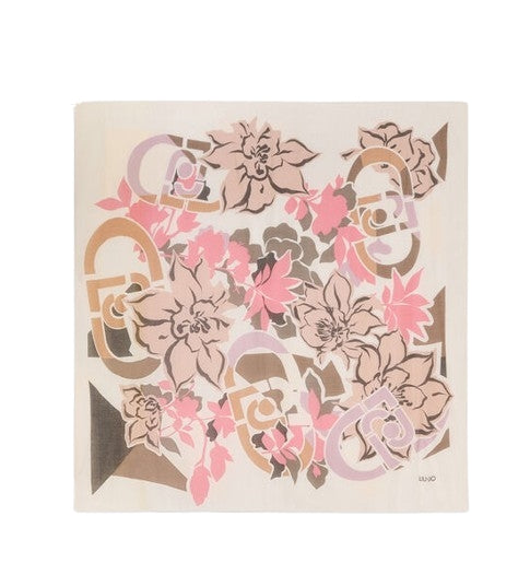 Liu Jo Foulard Flower Logato  2A5033 T0300 Col. 01041 Cream