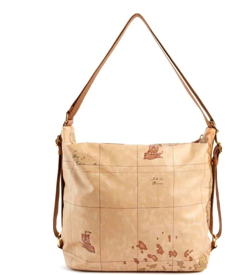 Alviero Martini 1A Classe Hobo Doppia Portabilià Geo Soft C S015 6380 Col 0010 Natural