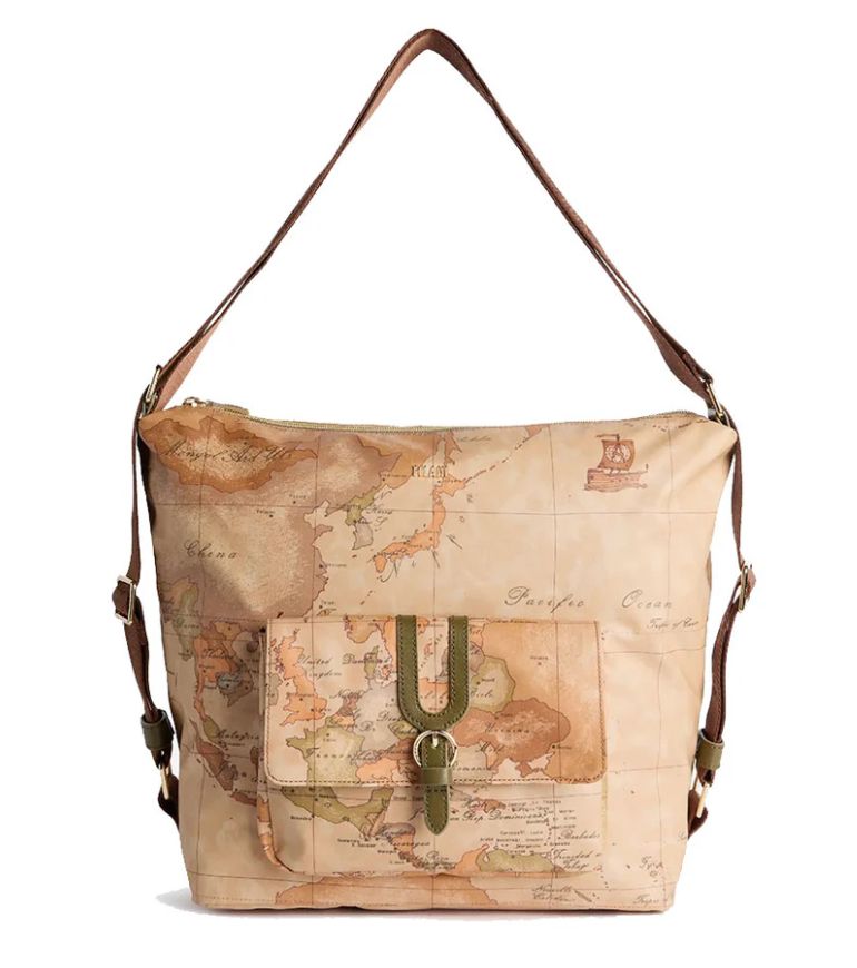 Alviero Martini 1A Classe Borsa a spalla Doppia Portabilità Higland Soft LD35 S578 548 Col 0609 Verde Muschio