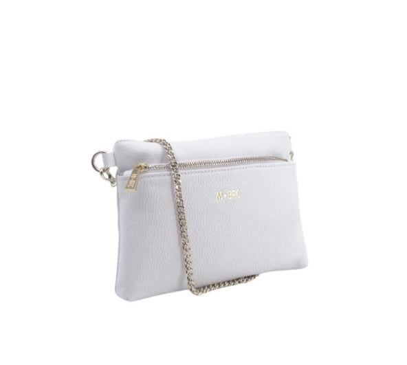 M BRC Massimo Braccialini Borsa In Pelle Jolly  Tracolla C604 Doll Bianco