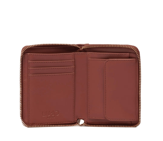 Portafoglio donna Liu Jo Achala XL zip around trapuntato Red Tea/Cuoio AF2225 E0426