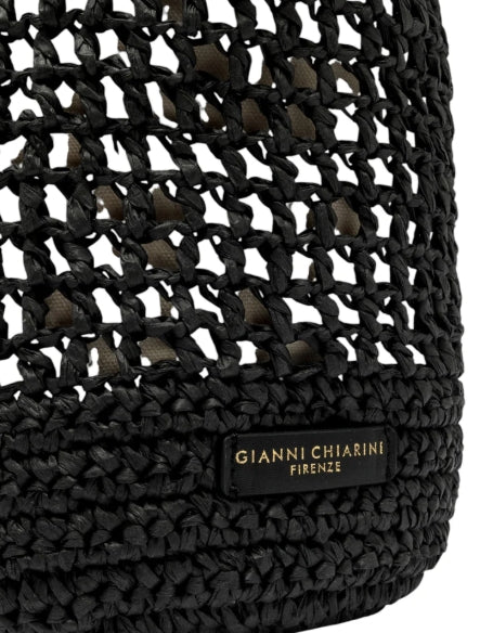 Gianni Chiarini  Borsa    SECCHIELLO IN PAGLIA NEFELI  BS11951/COMM  NERO