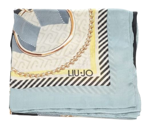 Liu Jo  Ecs  Foulard   nastr. Logo 2A6055 T2745 Col.09045 Dusty blue