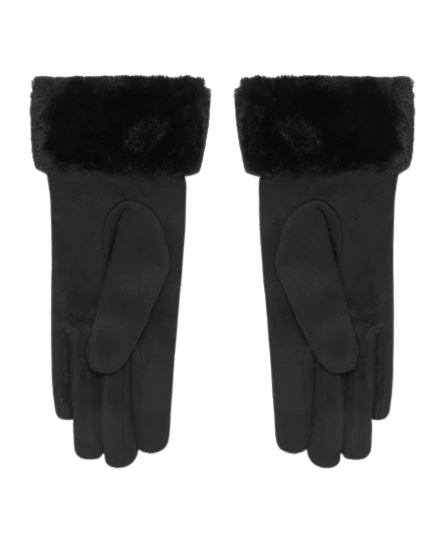 Liu Jo Guanti  Con Polsini In  Pelliccia Sintetica Eff. ScamosciatoTU  2F5063 T0300 Nero T.U.