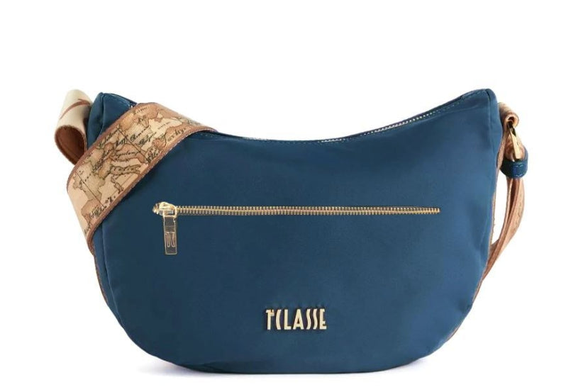 Alviero Martini 1a Classe Breeze Nylon Borsa A Tracolla Mezzaluna Grande LB84 9762 Col 00136 Pacific Blue