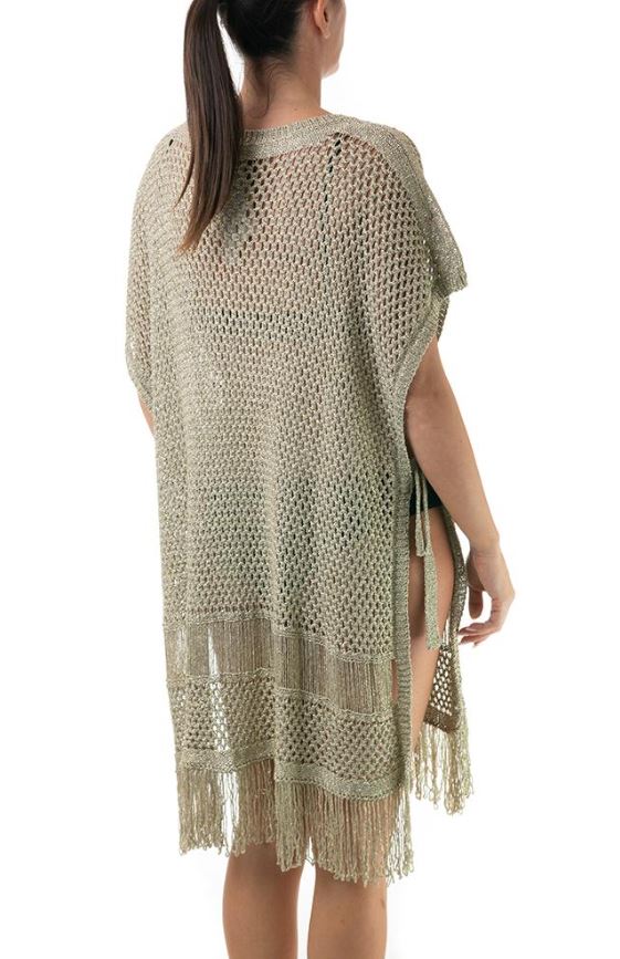 Liu Jo Kaftano Maglia VA5166 MA70D Col. 04202 Oro chiaro met.