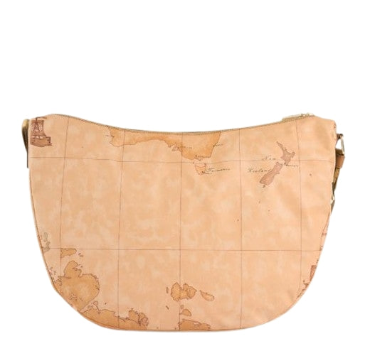 Alviero Martini 1A Classe Tracolla Mezzaluna Grande C/Tasca Geo Soft Petals L LE54 S578 Col.  0970 Tobacco