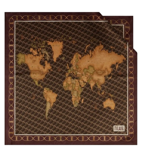 Alviero Martini 1A Classe Foulard Monogram 75x75  KF116 1799 Col.0500 Dark Brown
