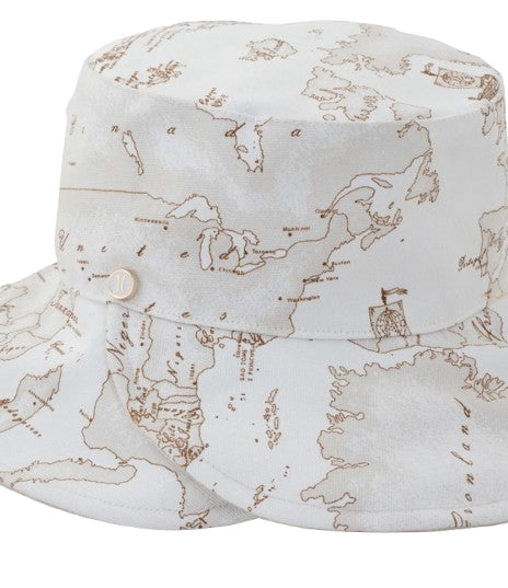 Alviero Martini 1A Classe Cappello In Lino Caschetto Falda Incrociata L H304 9796 Col 0900 White TG M