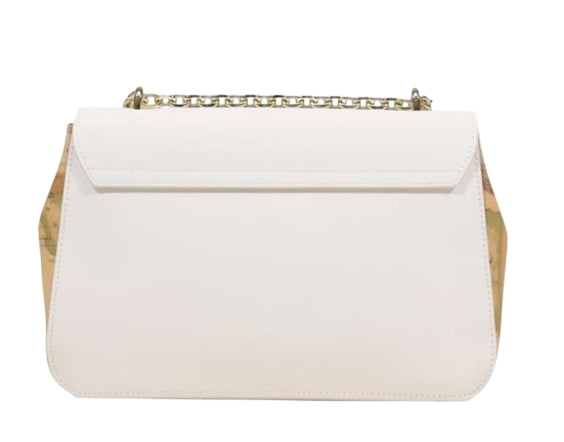 Alviero Martini 1a Classe Tracollina  con catena  Geo Classic L LF02 T407 Col. 0905 Ivory