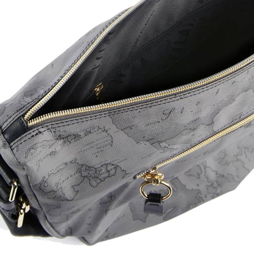 Alviero Martini 1a Classe Social Soft Mezzaluna Grande L LA92 9449 Col 0030 Dark Grey