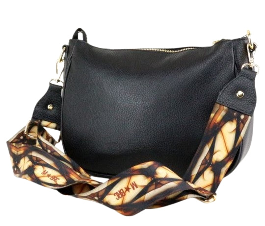 M BRC Borsa A Spalla  In Pelle Linea Obona  T103 Nero