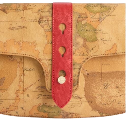 Alviero Martini 1A Classe Escape Geo Tracolla Con Patta L LE62 G616 Col. 0332 Poppy red