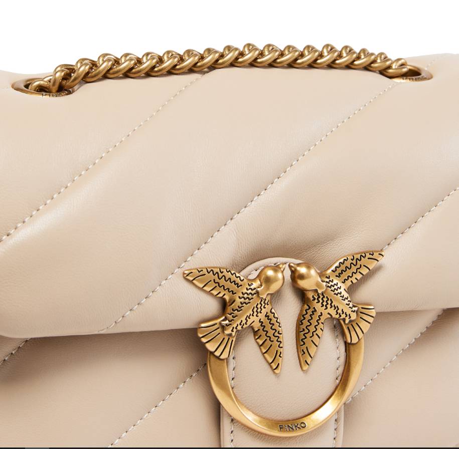 Pinko Borsa Love Puff Mini CL Pelle Beige