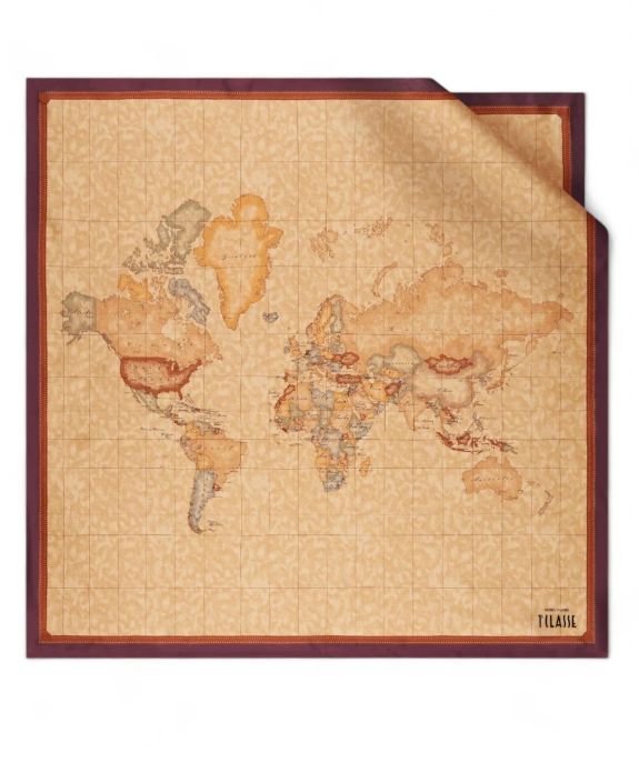 Alviero Martini 1A Classe Foulard In Seta 90x90 Geo Classic K 3190 Aloe Col 0304 Burgundy