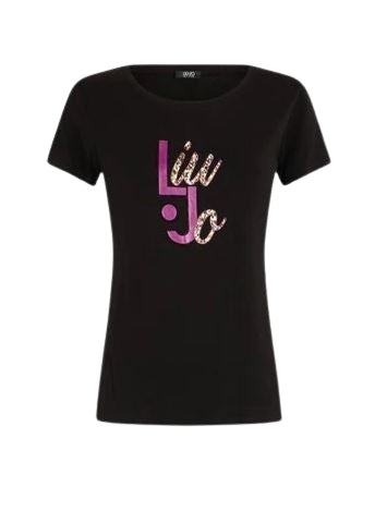 Liu Jo T-Shirt  C/Maniche VA5226 JS360 Col. T9766 Nero/animal