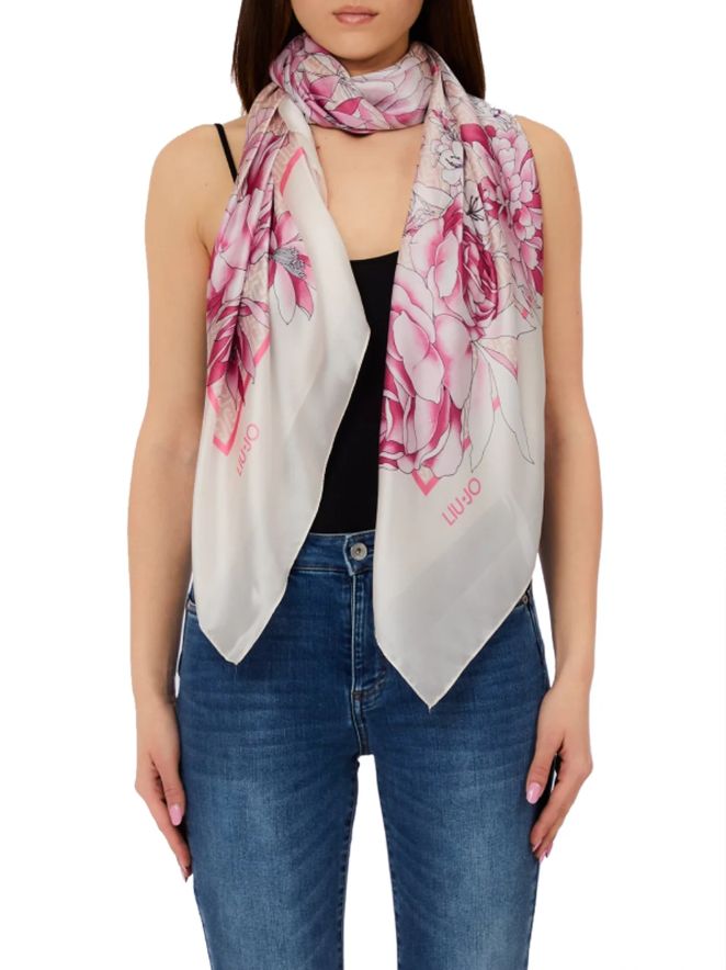 Liu Jo Ecs  Foulard Roman Flower 2A6043 T2745 Col. X0756 Soft Peony