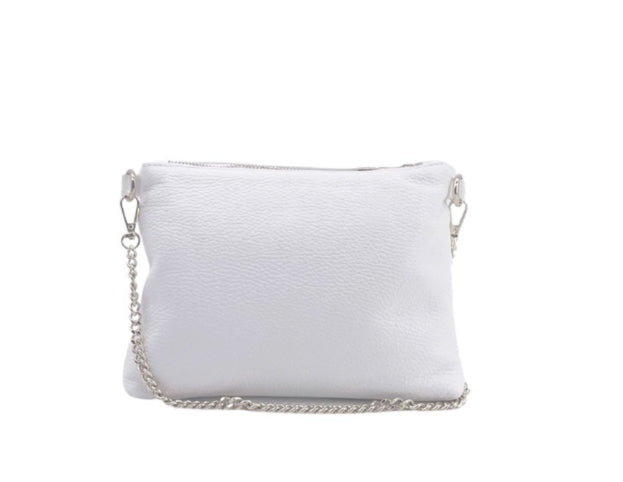 M BRC Massimo Braccialini Borsa In Pelle Jolly  Tracolla C604 Doll Bianco