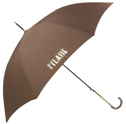 Alviero Martini 1a Classe  Ombrello Lungo Marrone  Logo Oro
