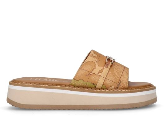 Alviero Martini 1A Classe Ciabatte Con Morsetto logato N 2170 0371 Geo Classic