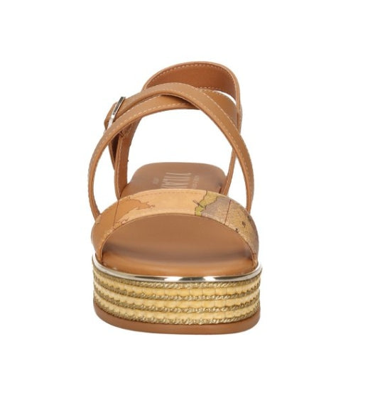Alviero Martini 1A Classe Sandali In Pelle N 2184 0371 Geo Beige Classic Camel