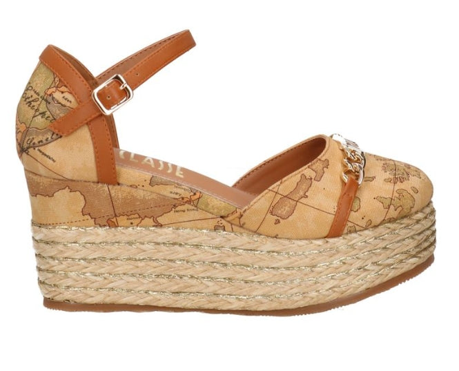 Alviero Martini 1A Classe Sandali Con Zeppa Z 1115 431G Geo Natural