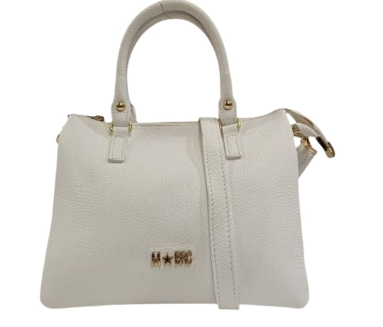 M BRC Borsa A Tracolla in Pelle Linea Piuma C156 Colore Bianco