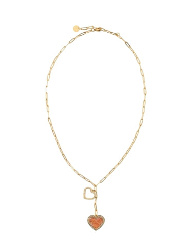 Alviero Martini1A Classe Collana con cuori pendenti Oro LM PO83 3040 Col 0395 Dorato