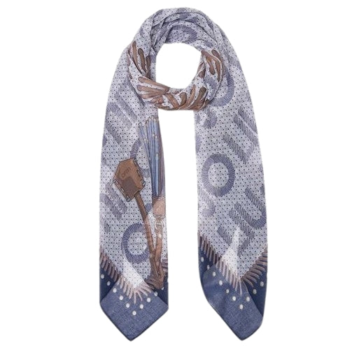 LIU JO ECS  Foulard Weave Logo 2A6037 T2745 Col. 94111 Blue sky