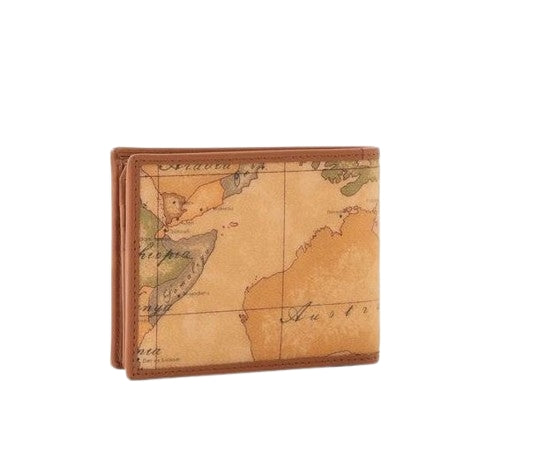 Alviero Martini 1A Classe Portafoglio Uomo Con Ribaltina Geo Classic BVW157 6000 Col. 0010 Natural