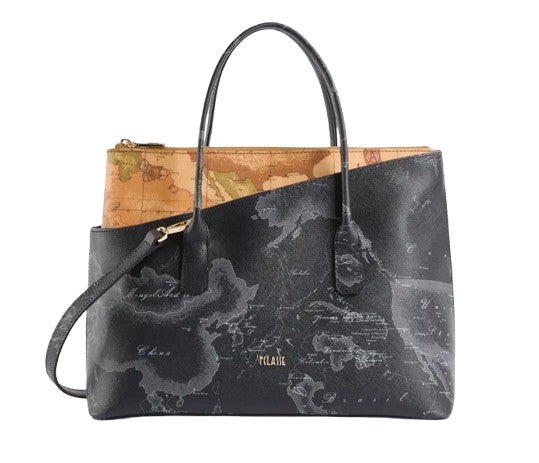 Alviero Martini 1A Classe Borsa Illusion Geo borsa a mano Geo Mix LM LG80 MIXG Col 0001 Black