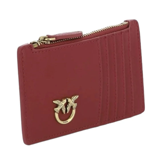 Pinko Porta carte Airone con zip  Cuoio