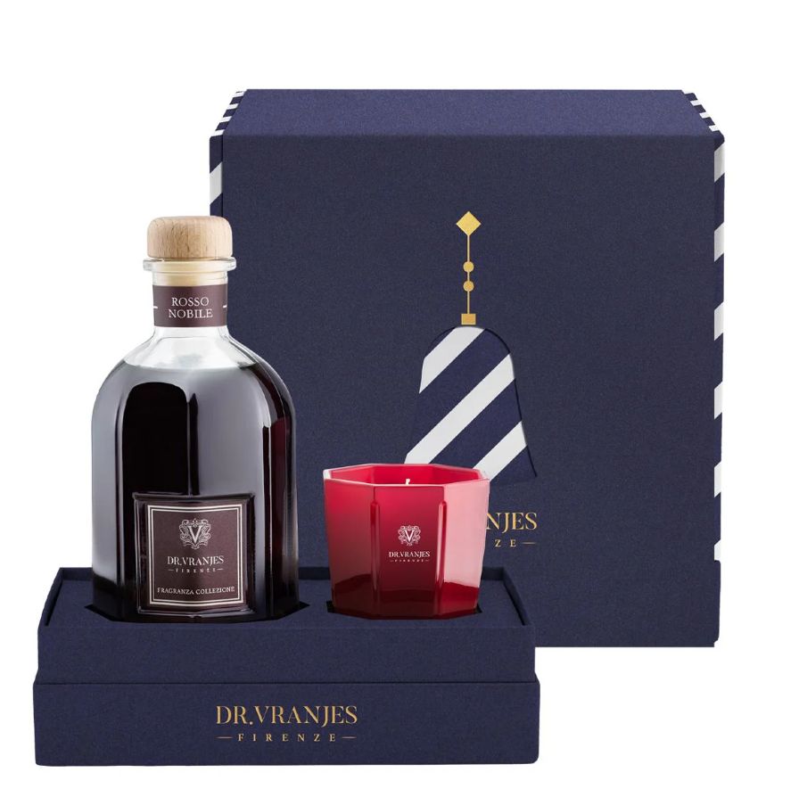 DR. VRANJES Fragranza ambiente Rosso Nobile 250 ml + Candela Gift Box