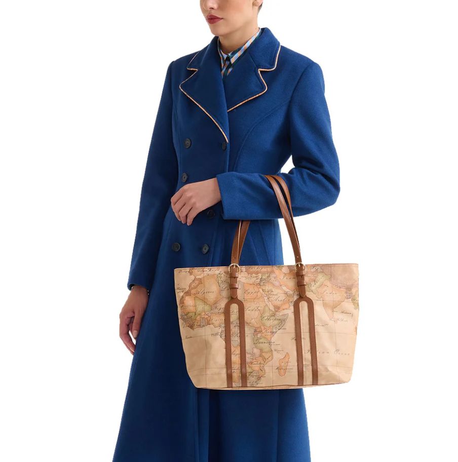 Alviero Martini 1A Classe Borsa Shopping Highland Geo Soft L LD34 S578 Col 0548 Chesnut