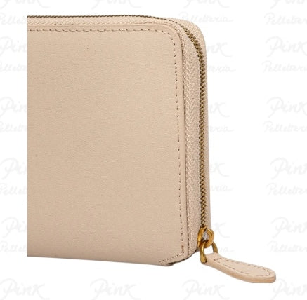 Pinko Portafoglio Ryder Zip Around Beige 100250 Vitello Seta