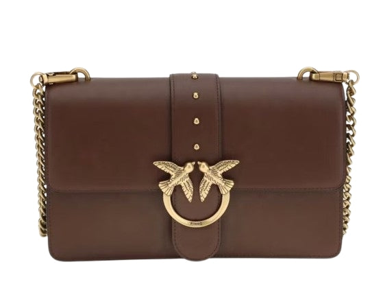 Pinko Love One Classic St. Small B. Vitello Seta  107621 marrone