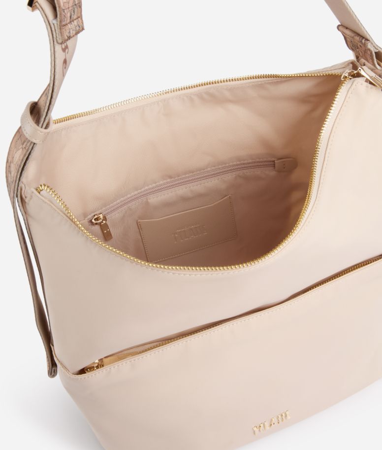 Alviero Martini Sottospalla Breeze Nylon Hobo L LE46 9762 Col.0928 Champagne