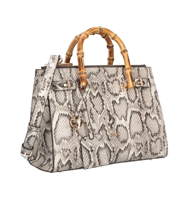 Borsa Liu Jo Manici Bamboo M Satchel MeleK AA5077 E00019 Col. 03R14 Pitone Roccia