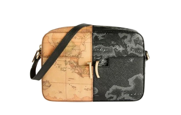 Alviero Martini 1A Classe  Tracollina Reporter LM LE25 MIXG  Col. S698  Black/Natu