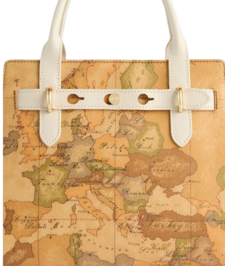 Alviero Martini 1A Classe Escape Geo Borsa A  Mano Con Tracolla Staccabile L LE61 G616 Col. 0905 Ivory